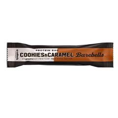 Cookies & Caramel Protein Bar - Crunchy Cocoa Biscuit Post-Gym Recovery - 12 x 55g Bars