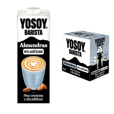 Barista Almond Drink 1L x 6 Creamy Dairy Free Almond Beverage for Coffee Smoothies Cereal and Everyday Use