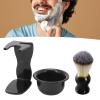 3 in 1 Men Hair Shave Brush Bowl Stand Easy to Clean Practical Shaving Brush Bowl Set for Home Travel view 3
