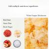 Freeze Dried Tremella Soup, White Fungus Mushroom, Tremella Fuciformis, Instant Healthy Nutritious Breakfast Congee, Chinese Dessert, Tremella Porridge, Vegan, Snack Gift (20bags,rose white peach) view 2