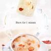 Freeze Dried Tremella Soup, White Fungus Mushroom, Tremella Fuciformis, Instant Healthy Nutritious Breakfast Congee, Chinese Dessert, Tremella Porridge, Vegan, Snack Gift (20bags,rose white peach) view 4