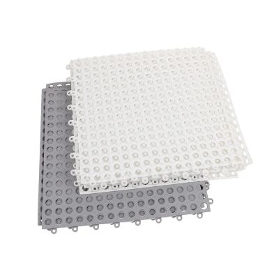 12pcs Non-slip Bath Mats Floor Pads with Strong Flexibility Pvc Material Anti-skid Effect White Bathroom Shower Safety Mats for Household Use