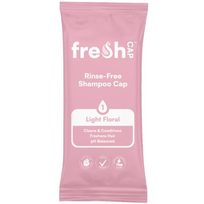 FreshWipes Light Floral Shampoo Cap Pack of 60 - No Rinse for Elderly or Disabled - Cleanses & Conditions for No Shower Access, Camping & Festival Use - Dermatologically Tested