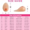 HYFZXWX 1 Pair of Long Tail Shapes Silicone Breast Shapes Breast Shape Silicone Breasts False Breasts, Breast prostheses Mastectomy Prosthesis Bra Petals/A/XXL view 2