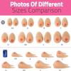 HYFZXWX 1 Pair of Long Tail Shapes Silicone Breast Shapes Breast Shape Silicone Breasts False Breasts, Breast prostheses Mastectomy Prosthesis Bra Petals/A/XXL view 3