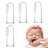 Finger Toothbrushes - Full Silicone Brush, Infantile Massager, Gum Stimulation, Teething Relief Cleaning Function, Pediatric Hygiene Supplies, Transparent Soft BPA Free view 1