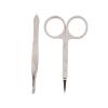 Baxnore Professional Stainless Steel Nose Hair Scissors Tweezers Set Precision Grooming Kit for Men Women Eyebrows Beards Eyelashes Travel Friendly Hair Trimming Tools view 1