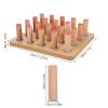 CATIEBYE Hand Therapy Pegboard Finger Strength Finger Rehabilitation and for Wooden Coordination Training, Flexibility Multiple Peg Options for Home and Rehabilitation view 2