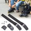 EasyByMall Inline Skate Replacement Energy Strap with Buckle, PVC Roller Shoe Laces with Mounting Screws for Men Women Kids, Black (21mm/22mm) view 1