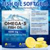 Omega 3 Fish Oil 4200mg - 1200mg EPA 900mg DHA per Serving - 240 Softgels, 80 Day Supply - Max Strength Triple Strength, Wild Caught, Burpless Lemon Flavor, Enteric Coated for Absorption view 2