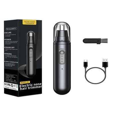 GYCAQAC Nose Hair Trimmer, Rechargeable Wireless Ear Eyebrow Trimming Tool Dual Edge Blades Razor Easy Cleaning