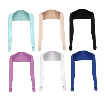 CAKEEYUM 6PCS Anti UV Cooling Arm Sleeves to Cover Arms Different Colour with Finger Hole for Outdoor Activity Sun Protection Clothing