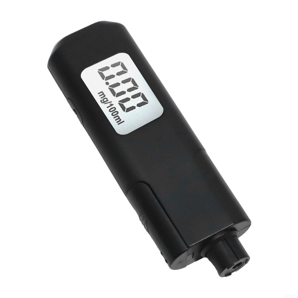 Compact Breathalyzer Tester Having Lcd Display 0.0000.199 Bac Range Abs Body for Road Safety Drunk Driving Prevention Uk Compliant
