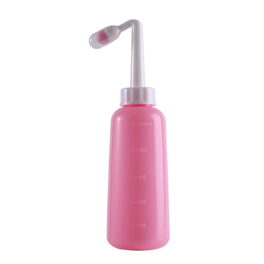 Peri Bottle for Postpartum Care, 500ml Angled Spout Perineal Cleansing Bottle, Portable Bidet for Maternity Relief and Personal Hygiene, Pink