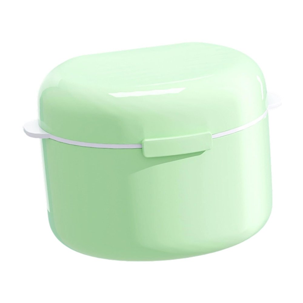 Denture Storage Box with Built-in Filter Screen, PP Materials Leak-Resistant Case for Hygiene, Easy Cleans & Travel Elderly Denture Case with Filter
