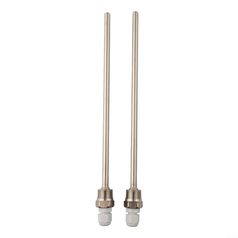 Thermowell for Temperature Sensor 2pc Stainless Steel G 1/2 Screw In Thread Compatible with For Immersion Sleeve Pocket Design (8x250mm)