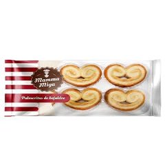 Miniature Glazed Puff Pastry Hearts - Caramelised Sugar Palmiers Bulk Case - 11 x 130g