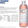 Vitamin Well Rhubarb & Strawberry Flavoured Water Packed with Vitamin C, D, Zinc, Biotin, Low Calorie 24 x 500ml (HYDRATE) view 2