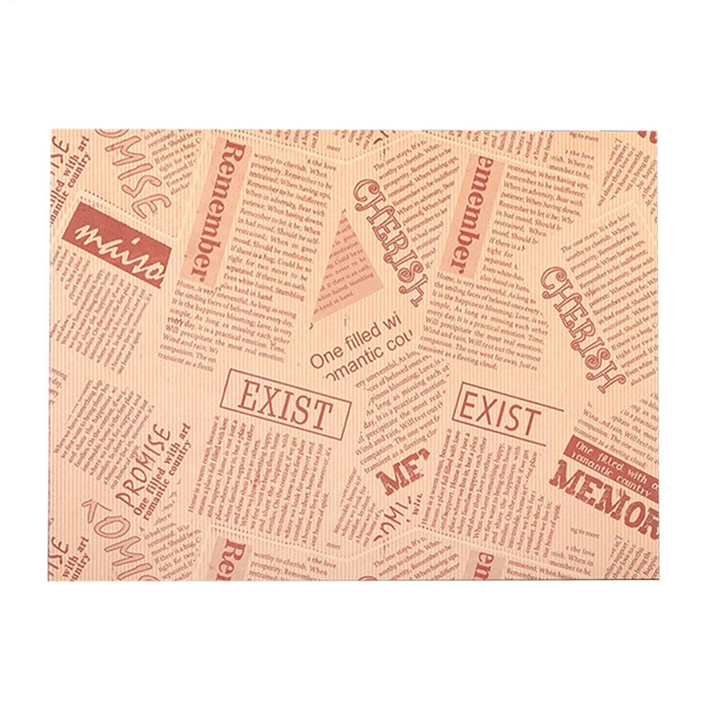 Food Basket Liners - Grease Resistant Wrapping Sheets, Oilproof Lunch Paper, Kitchen Food Covers | Waterproof Barbecue Picnic Table Wraps for Restaurants Catering Buffet Countertops