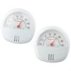 Analog Magnetic Refrigerator Thermometer for Indoor Use, -20C to +50C Range, 1C Resolution, ABS Construction, White, with Stand & Mounting Magnet Suitable(2PCS) view 2