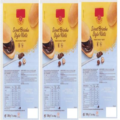 Sweet Brioche Rolls 200g Pack of 3,Each roll contributes to your daily fibre intake, supporting a balanced and nutritious diet