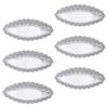 Abaodam 6 Pcs Aluminium Alloy Egg Tart Moulds with Fluted Edges Easy to Clean Cake Baking Molds Suitable for DIY Baking Pies and Egg Tarts in Silver view 1