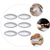 Abaodam 6 Pcs Aluminium Alloy Egg Tart Moulds with Fluted Edges Easy to Clean Cake Baking Molds Suitable for DIY Baking Pies and Egg Tarts in Silver view 3