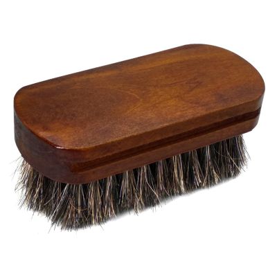Shoe Brush, Horse Hair Brush 10.5CM Brown Shoe Cleaning Polishing Waxing
