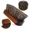 Shoe Brush, Horse Hair Brush 10.5CM Brown Shoe Cleaning Polishing Waxing view 3