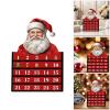 Xinsheinelry Wood Santa Themed Advent Calendar Christmas Home Decoration with 24 Days Designs Festival Season Supplies Santa Advent Calendar Decoration view 2