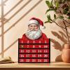 Xinsheinelry Wood Santa Themed Advent Calendar Christmas Home Decoration with 24 Days Designs Festival Season Supplies Santa Advent Calendar Decoration view 3
