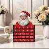 Xinsheinelry Wood Santa Themed Advent Calendar Christmas Home Decoration with 24 Days Designs Festival Season Supplies Santa Advent Calendar Decoration view 4