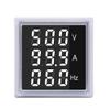 EasyByMall 3-in-1 Digital Voltmeter Ammeter Frequency Meter, AC 60-500V 0-100A 20-75Hz Current Voltage Tester with LED Indicator, 22mm Panel Mount view 3