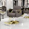 360 Swivel Barber Salon Chair, Adjustable Hydraulic Spa Beauty Equipment for Barbershop & Home Use, Black view 1