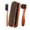 Shoe Brush, Horsehair Suede Shoe Brush Kit Polishing Applicator for Boots Shoes Car Seats Sofas Bags view 1