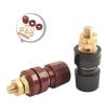 EasyByMall M8 Brass Binding Posts 200A 555 Type Screw Terminals for Welding Machines Generators Solar Panels RVs Ships Red Black Pair view 2