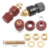 EasyByMall M8 Brass Binding Posts 200A 555 Type Screw Terminals for Welding Machines Generators Solar Panels RVs Ships Red Black Pair view 3