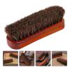 Shoe Brush, Horsehair Shoe Brush Brown Cleaning Kit for Boots Shoes Car Seats Sofas Bags view 2