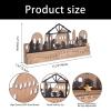 ZEPFJHE Nativity Scene Wood Festival Calendar Advent for Wall Mantels Tabletop Display Festival Celebration Christmas Decoration view 3