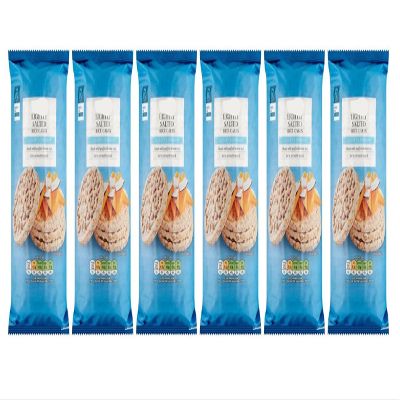 Lightly Salted Rice Cakes 130g Pack of 6, Perfect on their own or topped with your favourite spreads, cheeses, or fresh ingredients for a quick and easy
