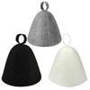 Breathable Felt Sauna Hat for Men and Women, Thick Steam Cap for Heat Protection and Comfort in Spa, Hammam or Bathhouse, 3-Pack(black + gray + gray) view 1