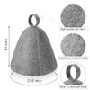 Breathable Felt Sauna Hat for Men and Women, Thick Steam Cap for Heat Protection and Comfort in Spa, Hammam or Bathhouse, 3-Pack(black + gray + gray) view 3