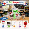 Best Teacher Ever Hamper for Teacher Gifts - Thank You Teacher Hamper Basket with Travel Mug, Apple Stress Ball, Pen, Keychain & Coaster Set. Great for School Leavers, End-of-Term Gifts view 3