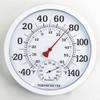 Large Analog Thermometer with Hygrometer for Indoor Outdoor Use, Wall Mounted Humidity Gauge, Dual Fahrenheit Celsius Scale, White Face Black Numbers for(White) view 2