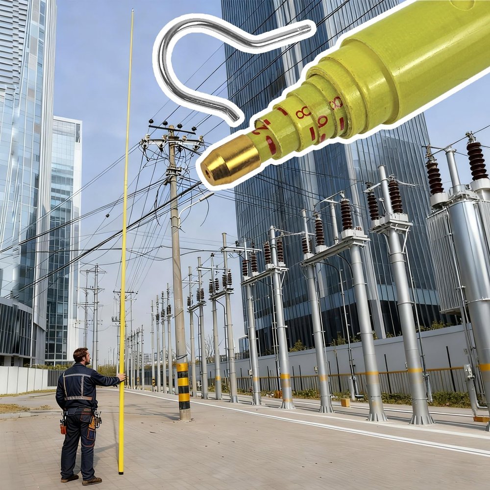 Adjustable Height Measuring Rods for Power Line Gap Checks, High Voltage Resistance Tool 35kV-500kV, Precision Measurement for Safety Inspections