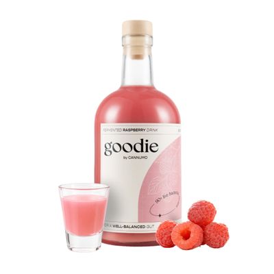 Goodie Fermented Probiotic Drink, 96 Live Bacteria Strains, Raspberry 500ml