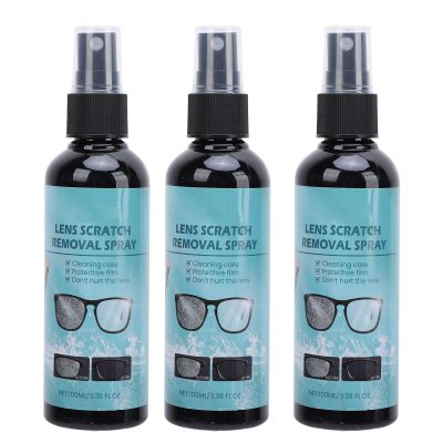Eminchu Lens Scratch Remover Premium Glass Cleaning Spray for Glasses and Screens 3 Pack for Rapid Restoration of Eyeglass Lenses for All