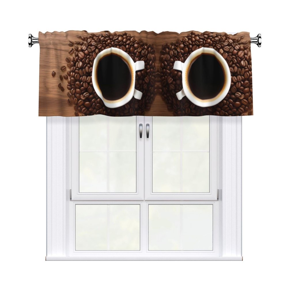 HJFCZH Hot Coffee with Coffee Bean Prints Thoughtful Housewarming Gift 54x18 Inch Peach Skin Layer for a Cozy Kitchen