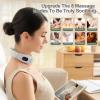 Neck Massager with Heat, Cordless Intelligent TENS Pulse Neck Massager for Pain Relief, 8 Modes & 16 Levels Adjustable Intensity, 42C Hot Compress Portable Neck Relaxation Device with LED Display view 4