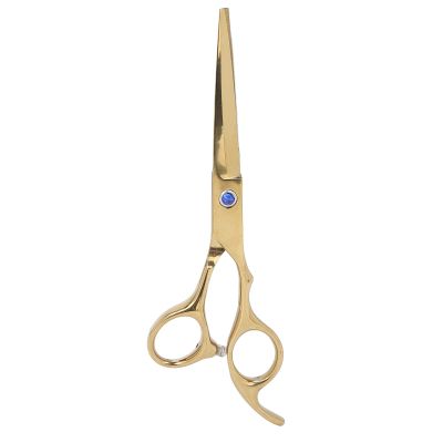 Baxnore Professional Barber Scissors Stainless Steel Hair Cutting Beard Trimming Scissors for Men Women Salon Home Use Sharp Durable Hairdressing Tools with Ergonomic Handle Gold (Flat Scissors: for